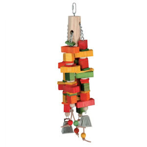 For Kitty Rescue! XL Parrot Wooden Block Toy, All Living Things